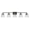 Z-Lite Analia Vanity, 5-Light, 45.75 In.W x 7.5 In.L x 9.25 In.H, Matte Black/Clear Ribbed 1101-5V-MB - alternate 1